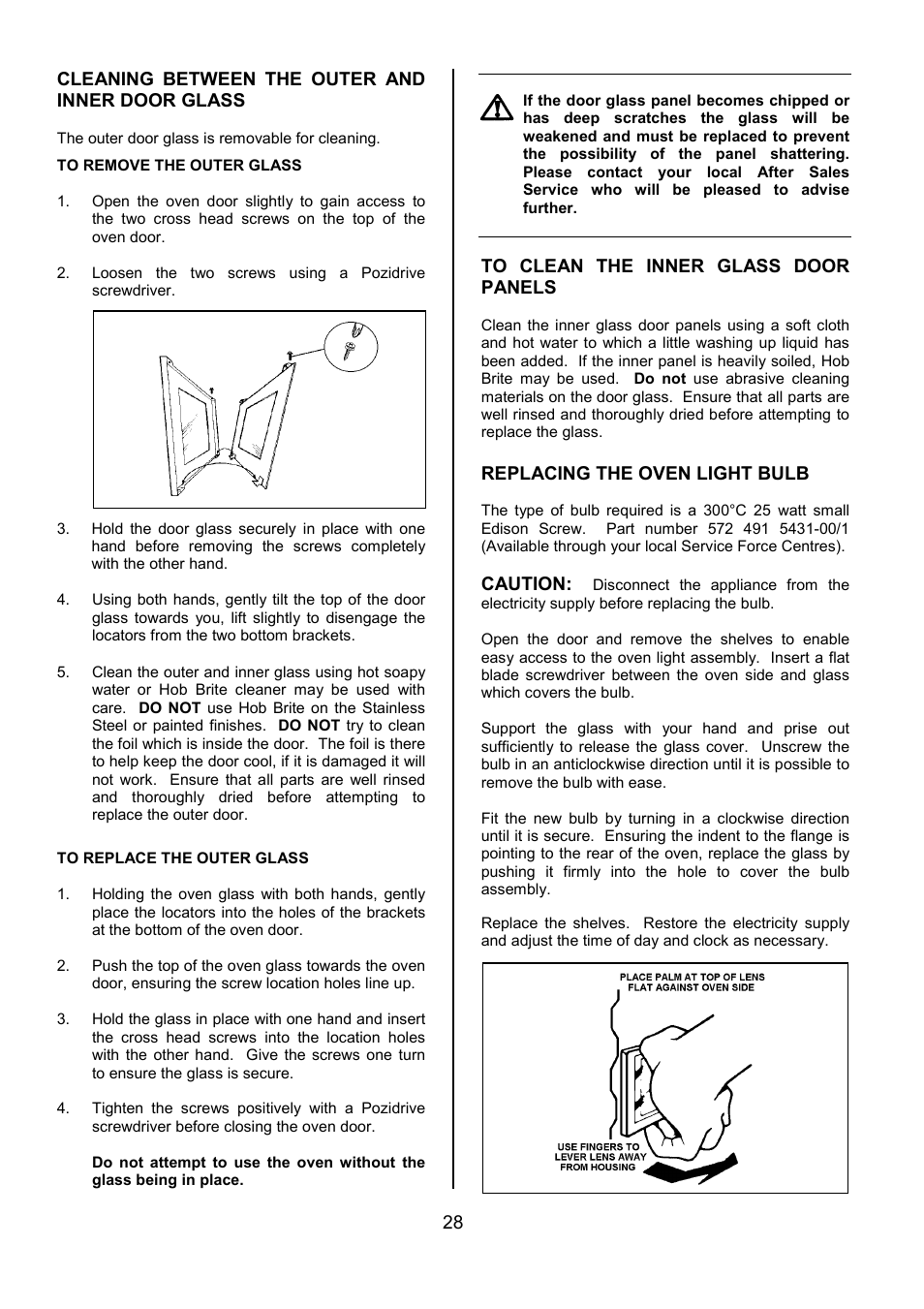 Tricity Bendix SIE531 User Manual | Page 28 / 32