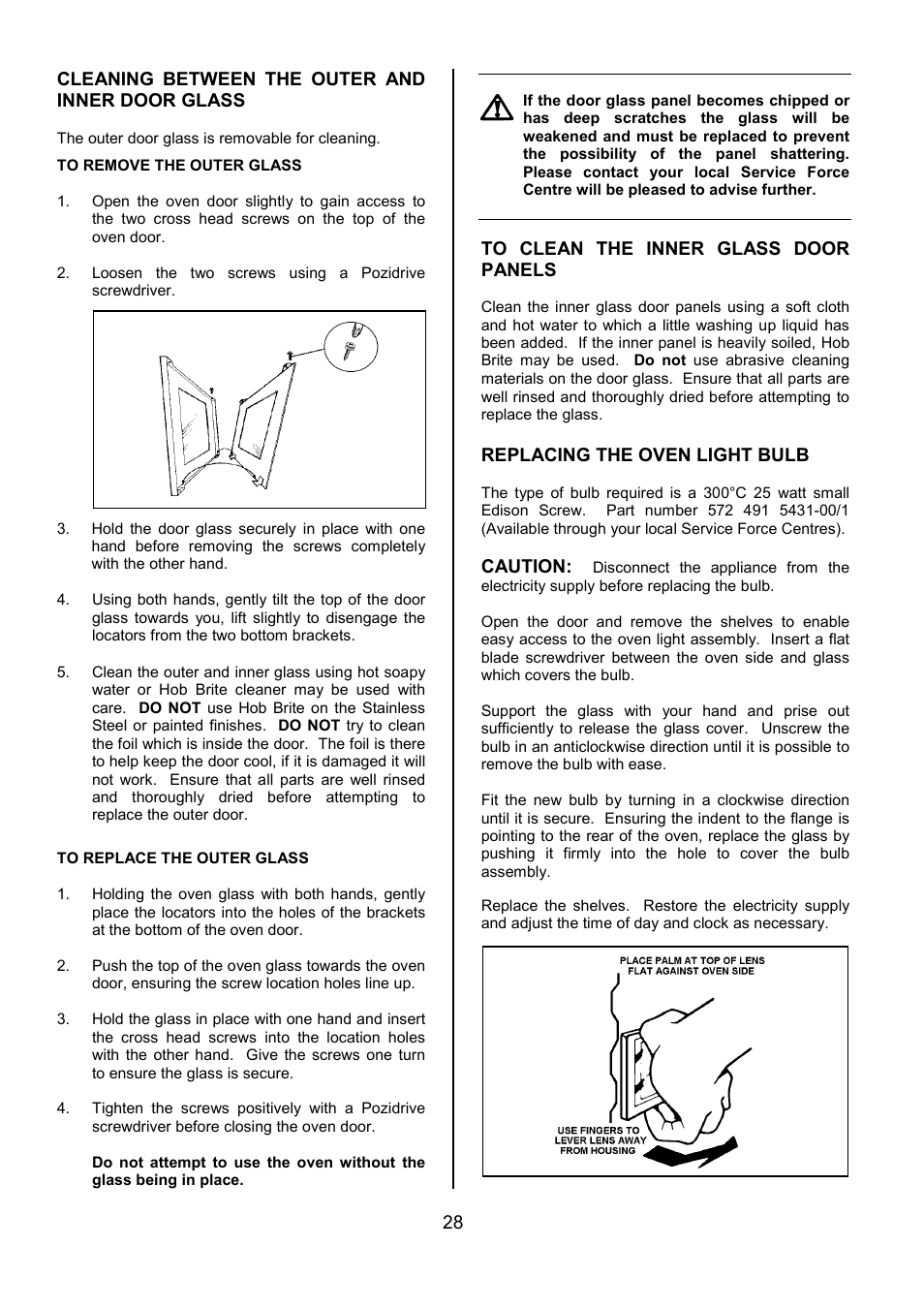 Tricity Bendix SE554 User Manual | Page 28 / 32