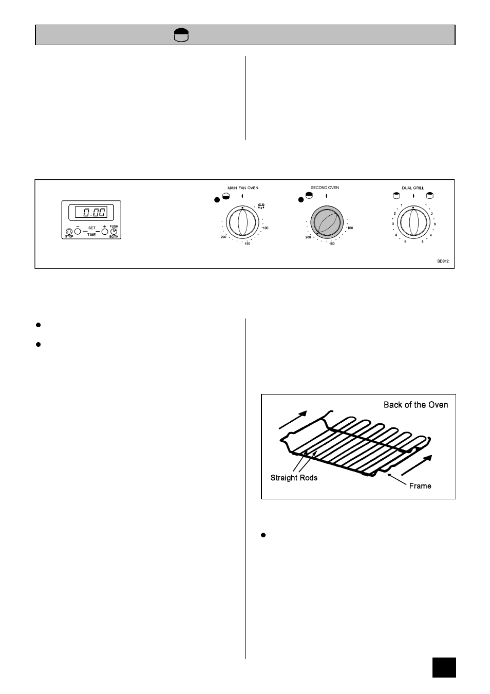 The second oven | Tricity Bendix BD 912/2 User Manual | Page 23 / 40