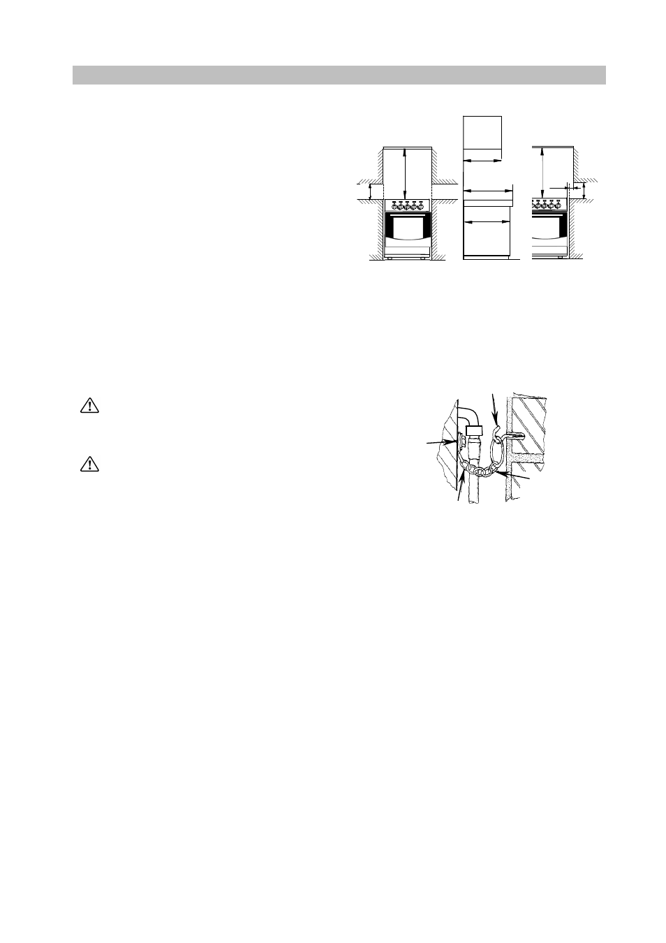 Installation, Location of appliance, Ventilation | If it is installed in a room of volume less 5m, An air vent of effective area of 110cm, And 10m, An air vent of effective area 50cm, Is required, while if the volume exceeds 11m, And 11m | Tricity Bendix SG 205WL User Manual | Page 20 / 27