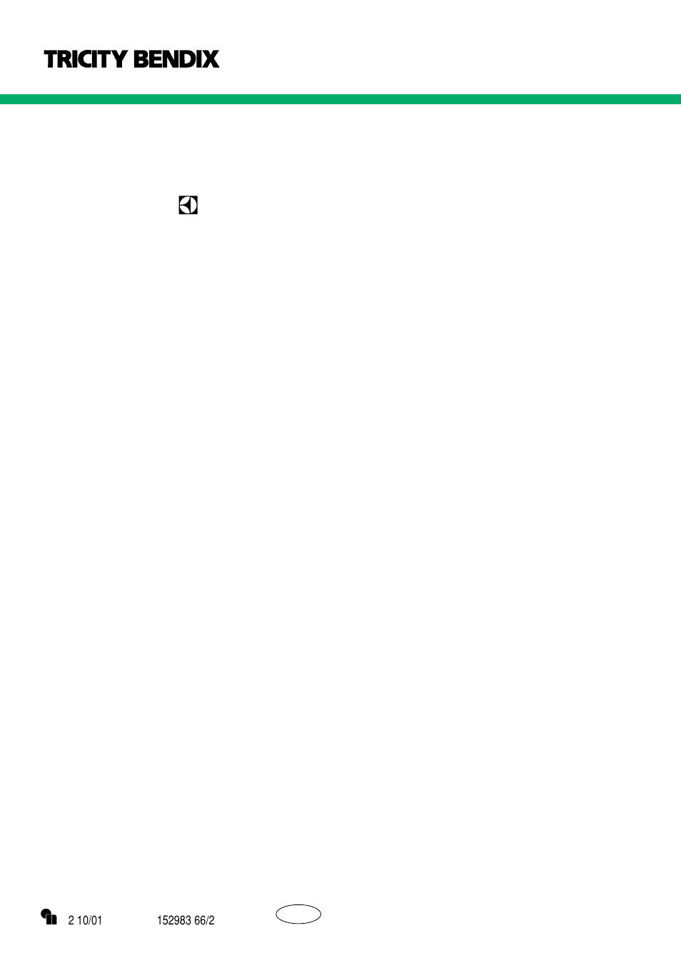 Tricity Bendix DH 101 User Manual | Page 26 / 26