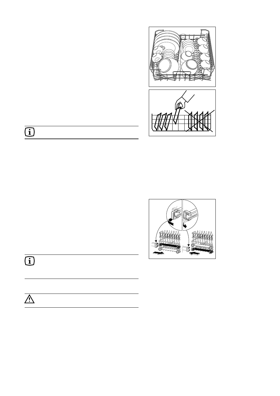 The upper basket, Adjusting the height of the upper basket | Tricity Bendix DH 101 User Manual | Page 9 / 26