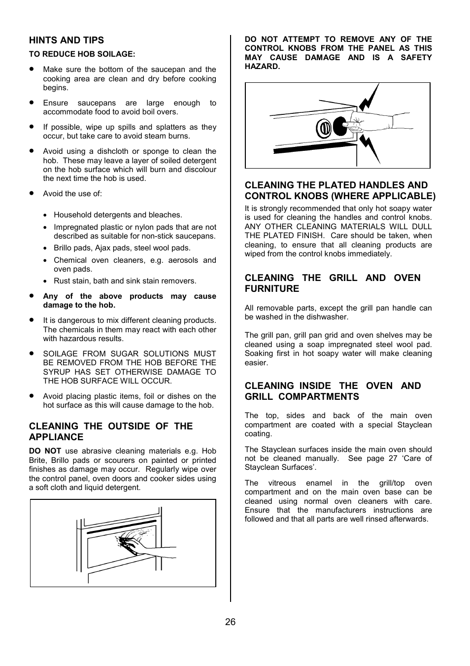 Tricity Bendix DSIE502 User Manual | Page 26 / 32