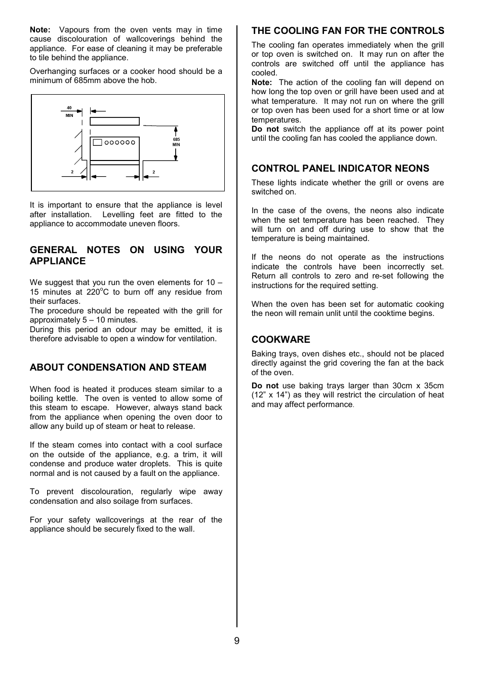 Tricity Bendix DSIE502 User Manual | Page 9 / 32