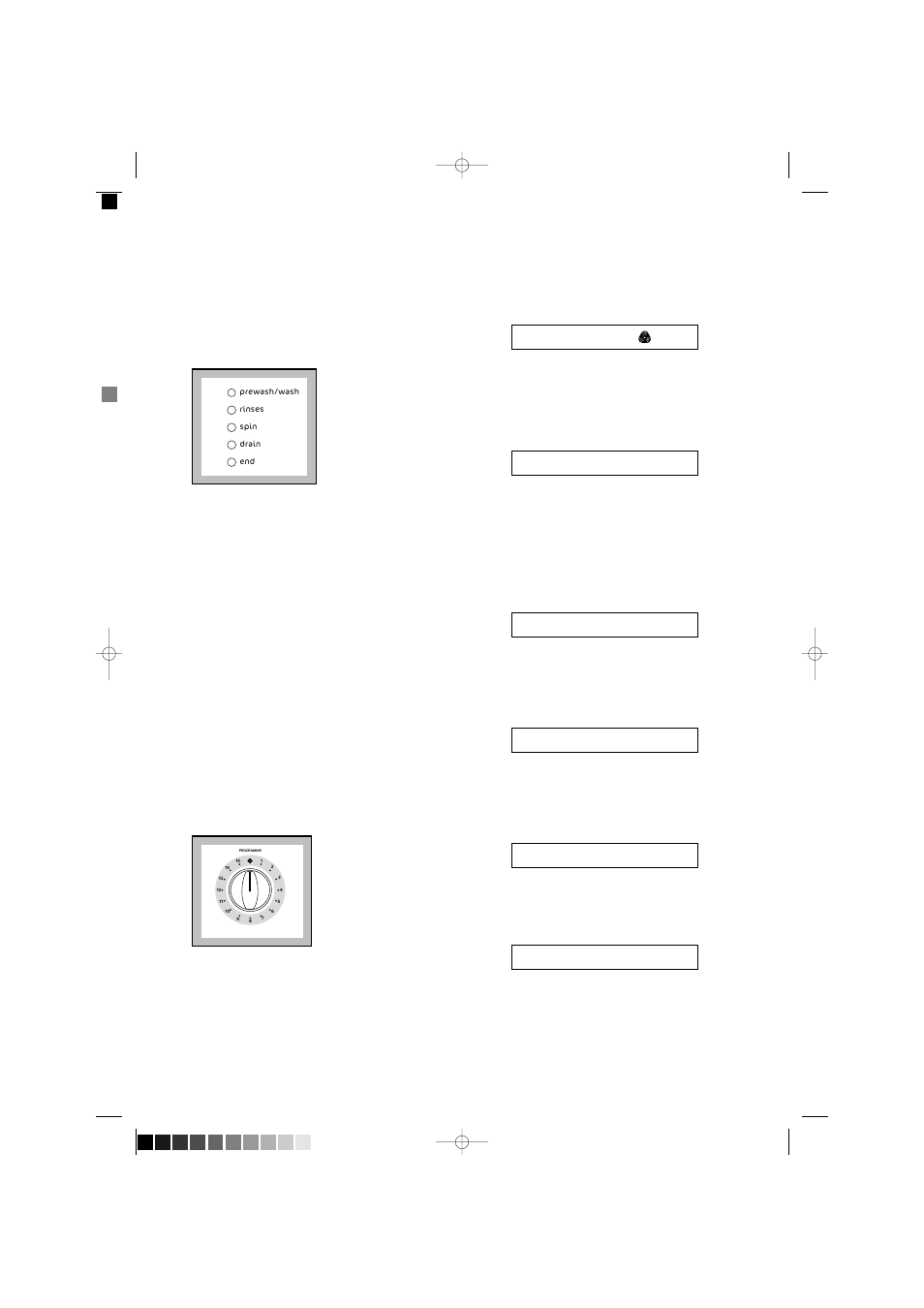 7 programme progress display, 8 programme selector dial, Programme information | Tricity Bendix AW 1560 W User Manual | Page 7 / 28