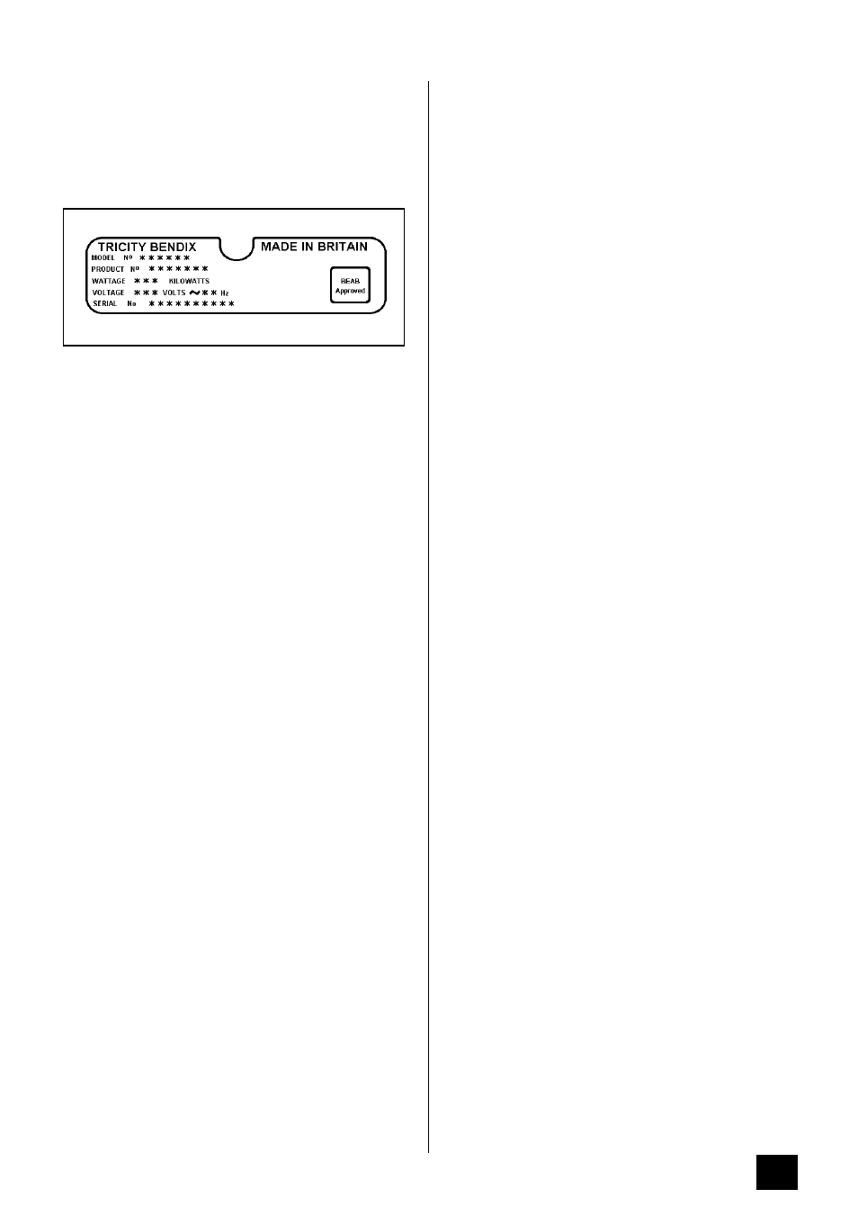Tricity Bendix SUSSEX User Manual | Page 15 / 44