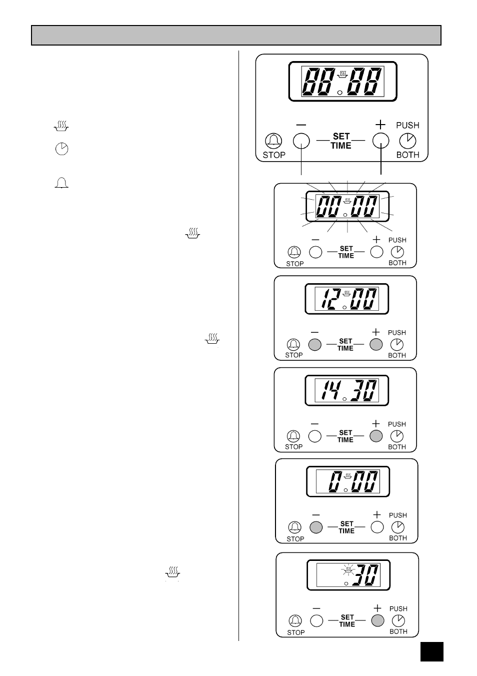 Electronic minute minder (somerset only) | Tricity Bendix SUSSEX User Manual | Page 17 / 44