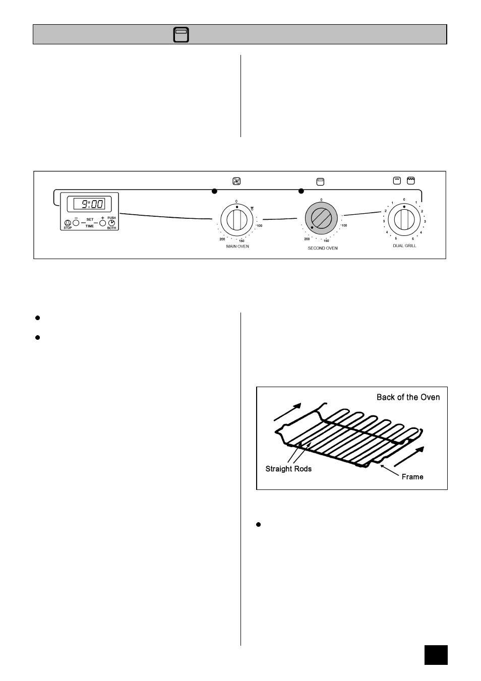 The second oven | Tricity Bendix BD 912 User Manual | Page 23 / 40