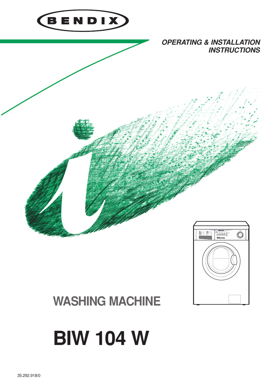 Tricity Bendix BIW 104 W User Manual | 28 pages