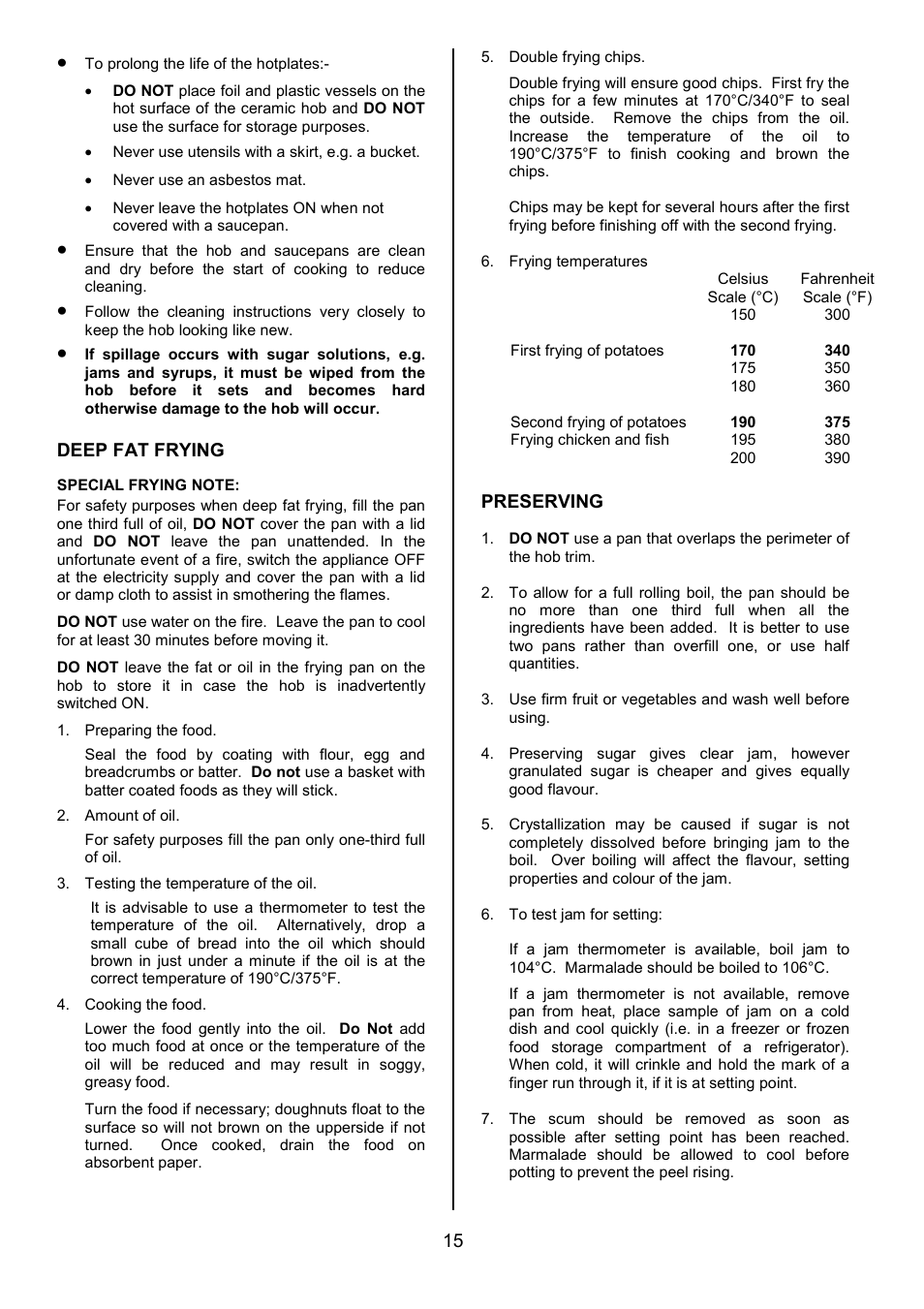 Tricity Bendix RE50GC User Manual | Page 15 / 32