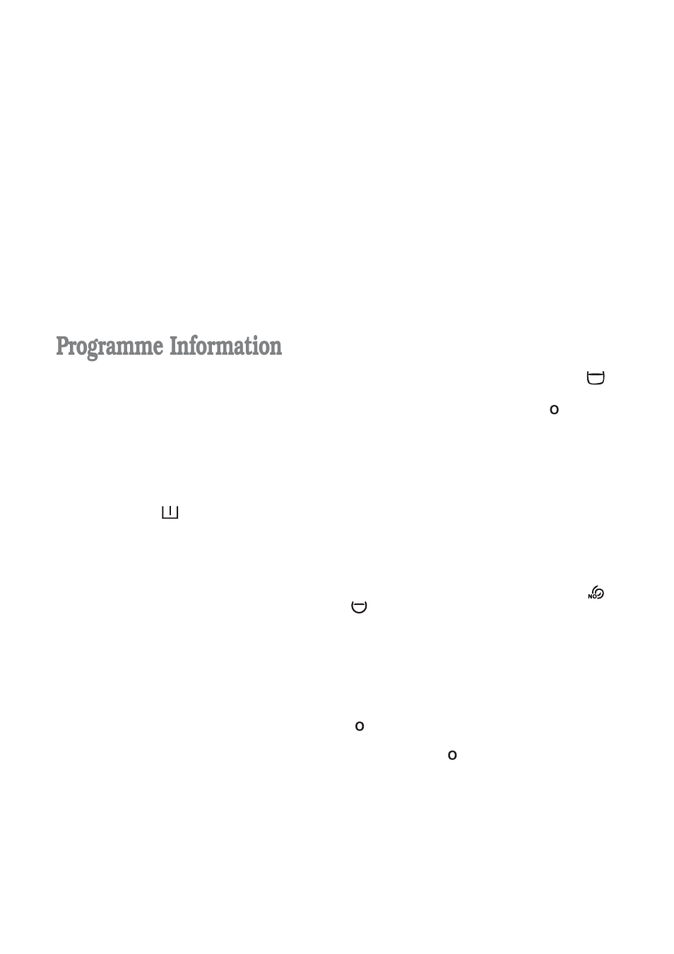 Programme information | Tricity Bendix WDR 1241 User Manual | Page 9 / 30