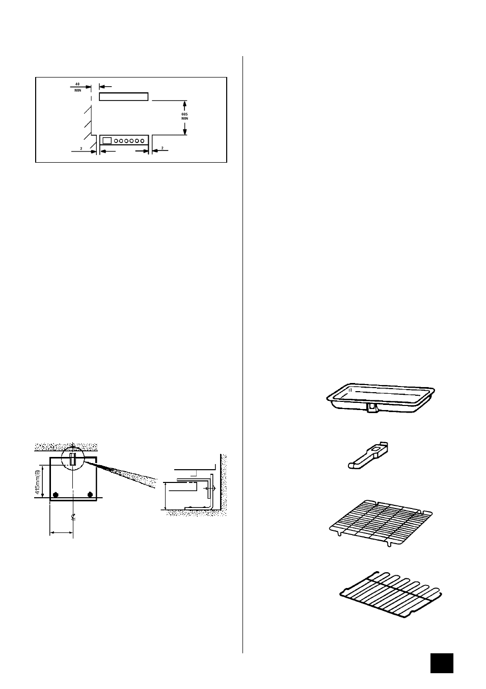 Fitting the stability bracket, About condensation and steam, Oven / grill indicator neon | Grill and oven furniture | Tricity Bendix SI 251 User Manual | Page 9 / 28