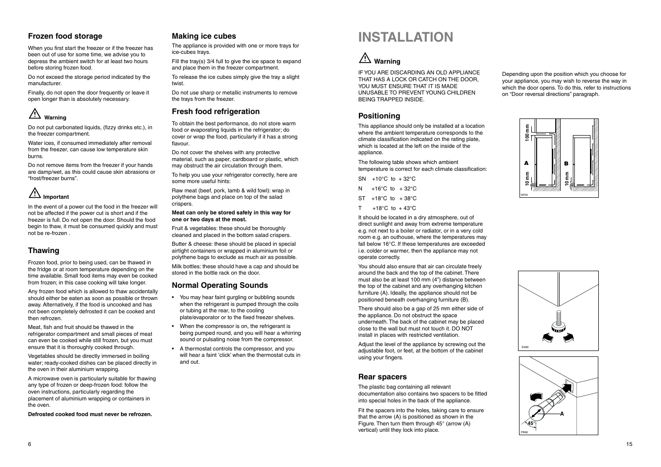 Installation | Tricity Bendix Eco Plus ECD 937 User Manual | Page 15 / 20