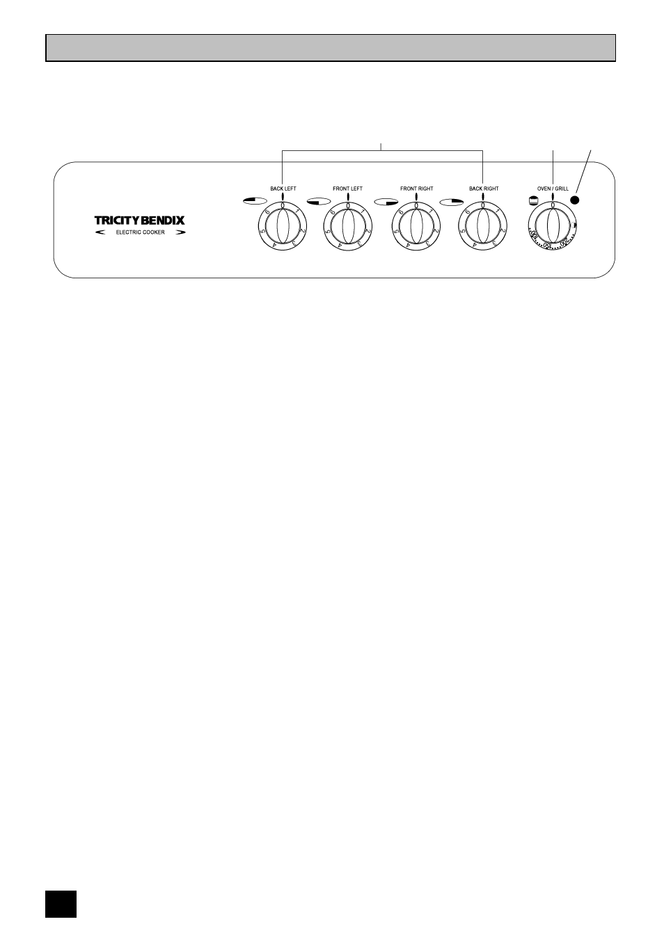 Getting to know your cooker | Tricity Bendix RSE50M User Manual | Page 10 / 28