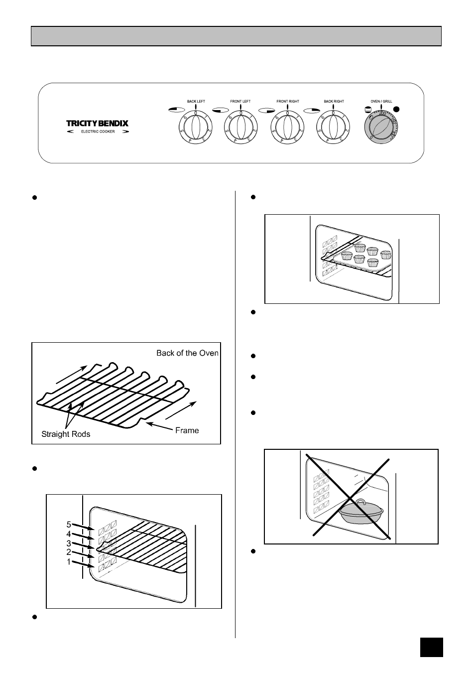 The oven | Tricity Bendix RSE50M User Manual | Page 15 / 28