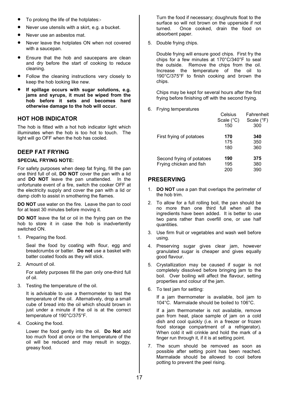 Tricity Bendix SE555 User Manual | Page 17 / 36