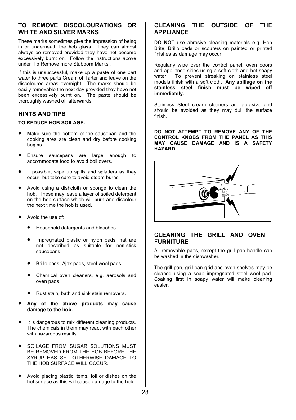 Tricity Bendix SE555 User Manual | Page 28 / 36