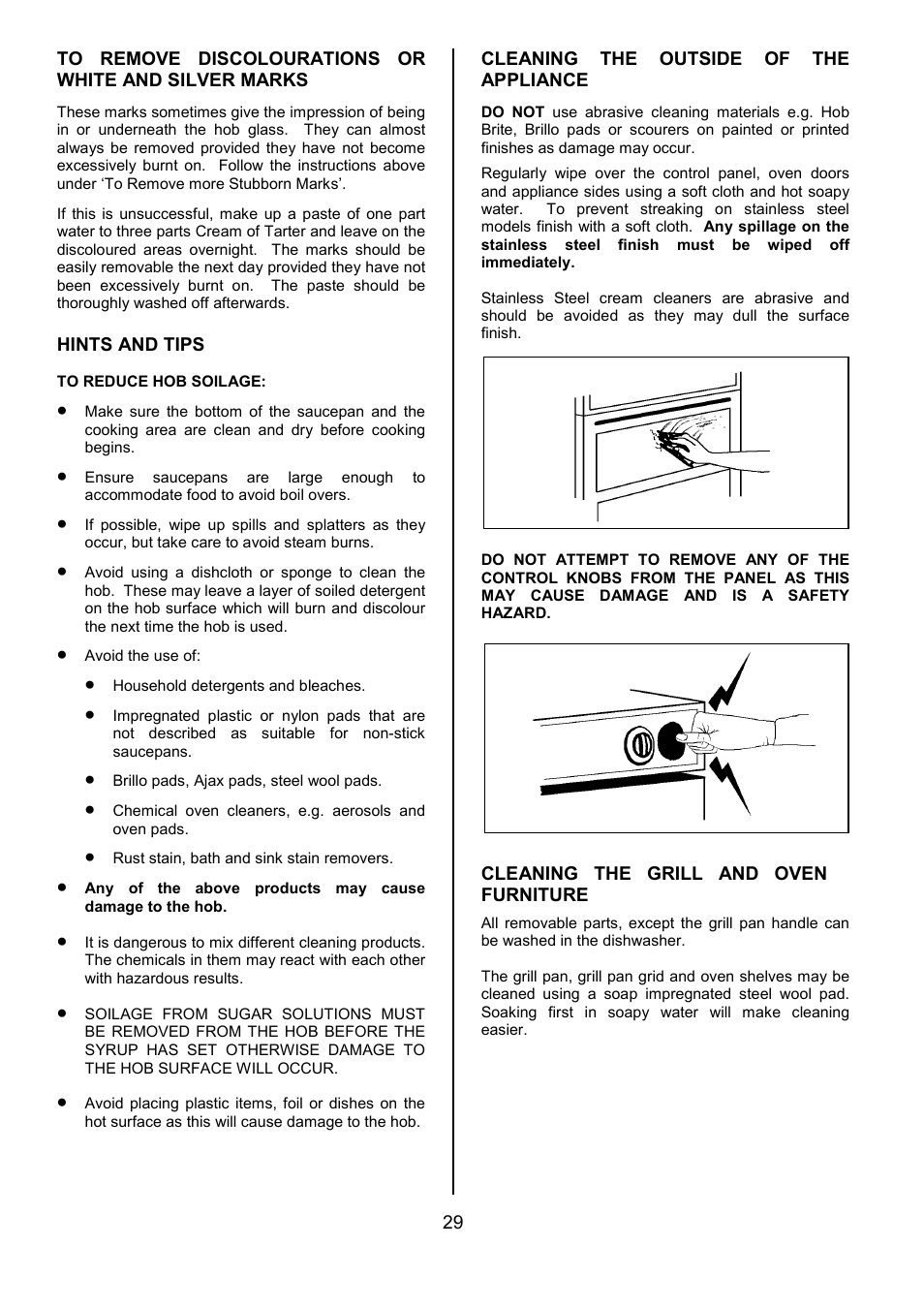 Tricity Bendix SIE557 User Manual | Page 29 / 36