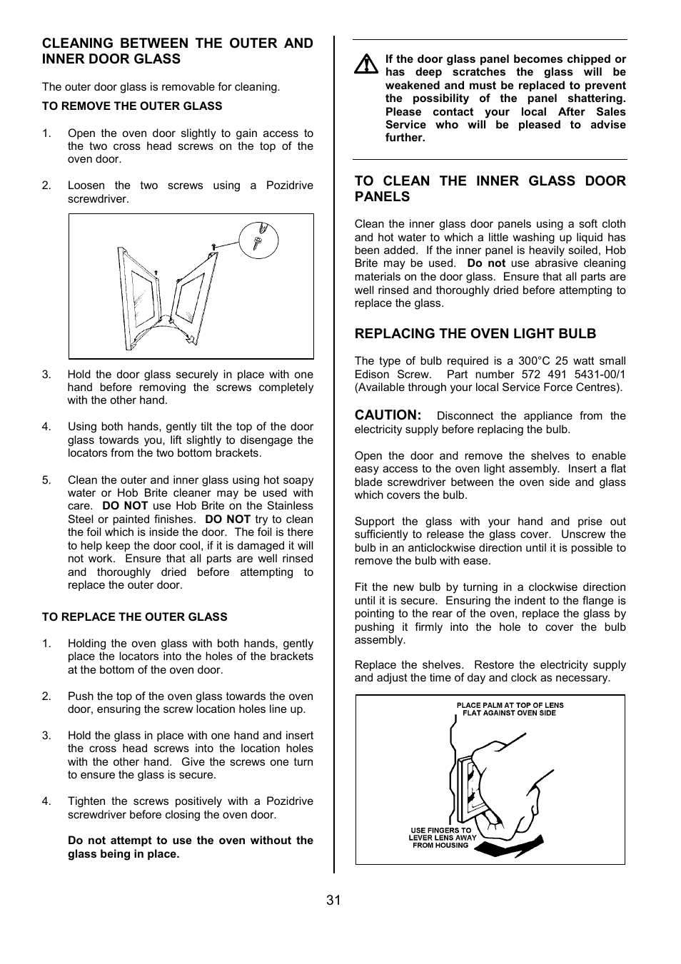 Tricity Bendix SIE557 User Manual | Page 31 / 36