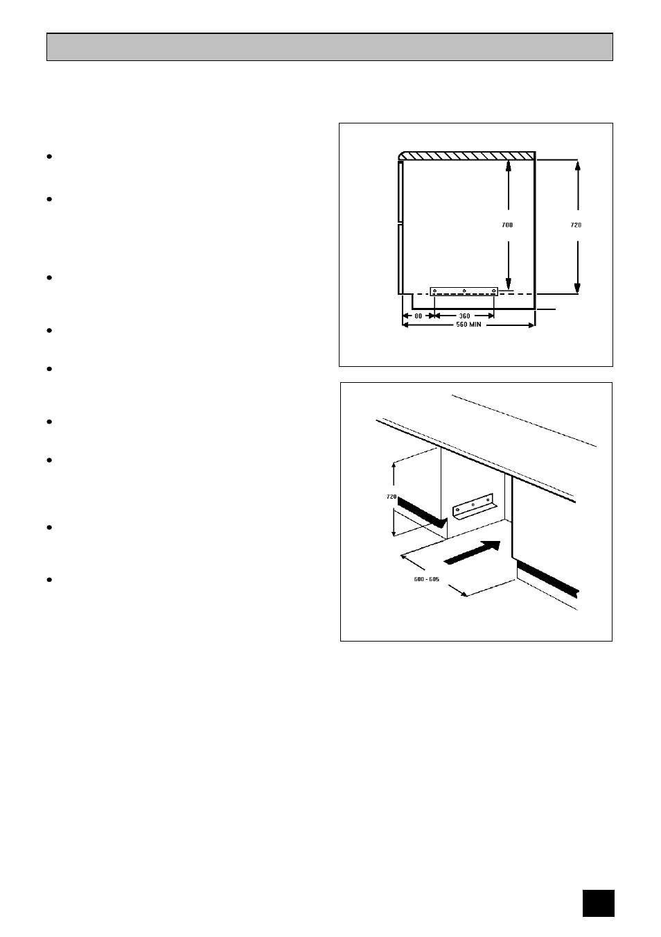 Installation instructions | Tricity Bendix E 750 User Manual | Page 49 / 56