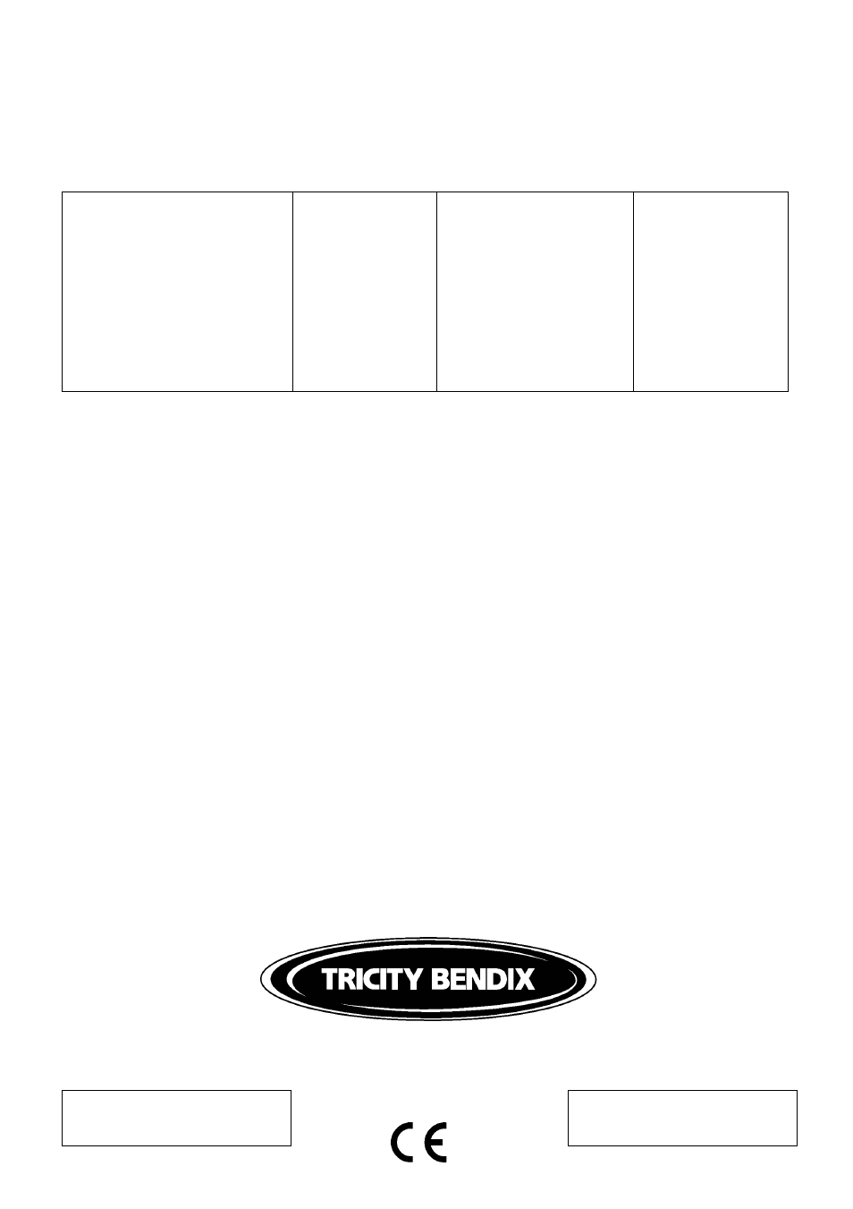 Tricity Bendix E 750 User Manual | Page 56 / 56