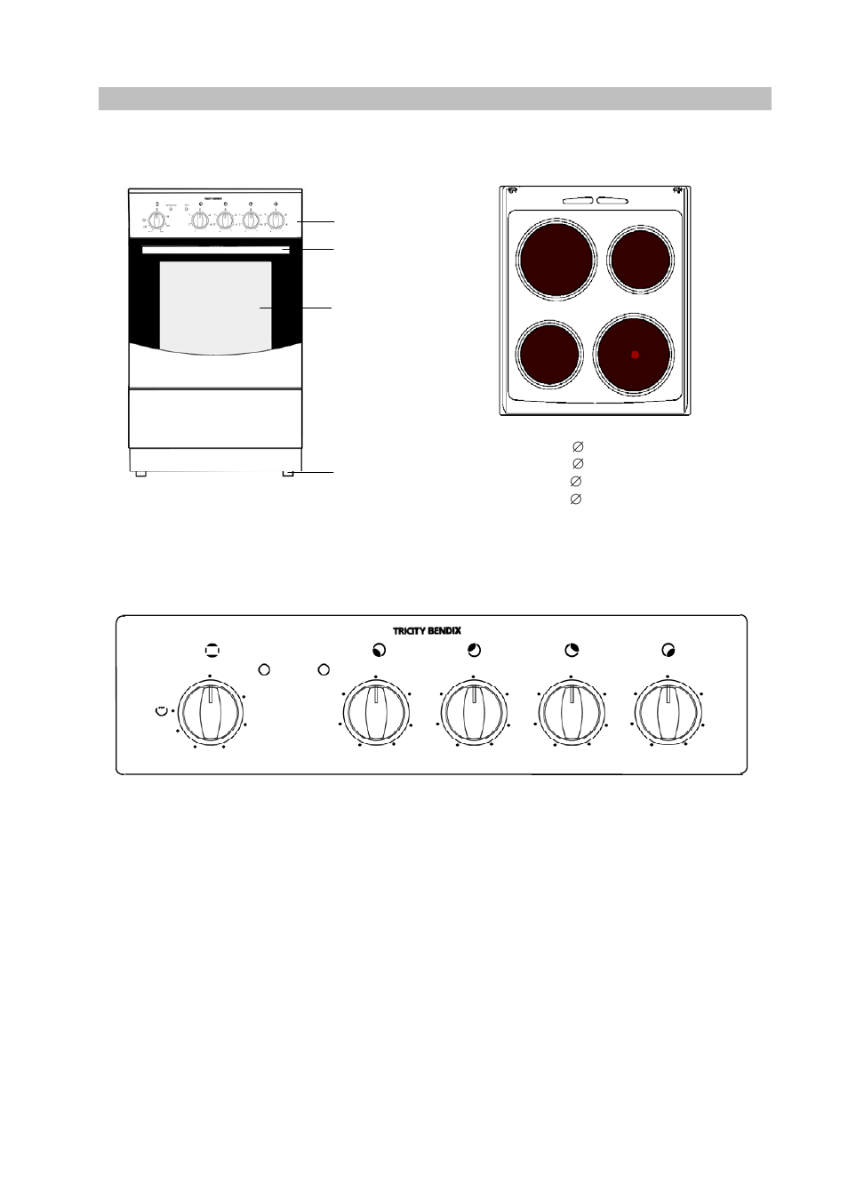 Description of the appliance, Control panel | Tricity Bendix SE 210 User Manual | Page 5 / 20