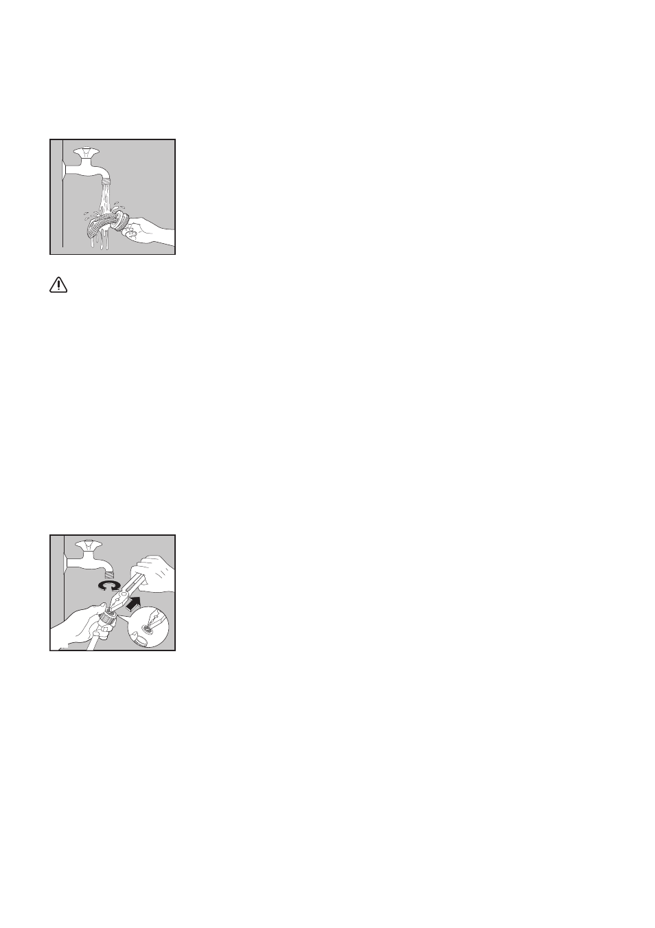 The dangers of freezing, Warning, The water inlet filters | Tricity Bendix AW 1253 W User Manual | Page 17 / 28