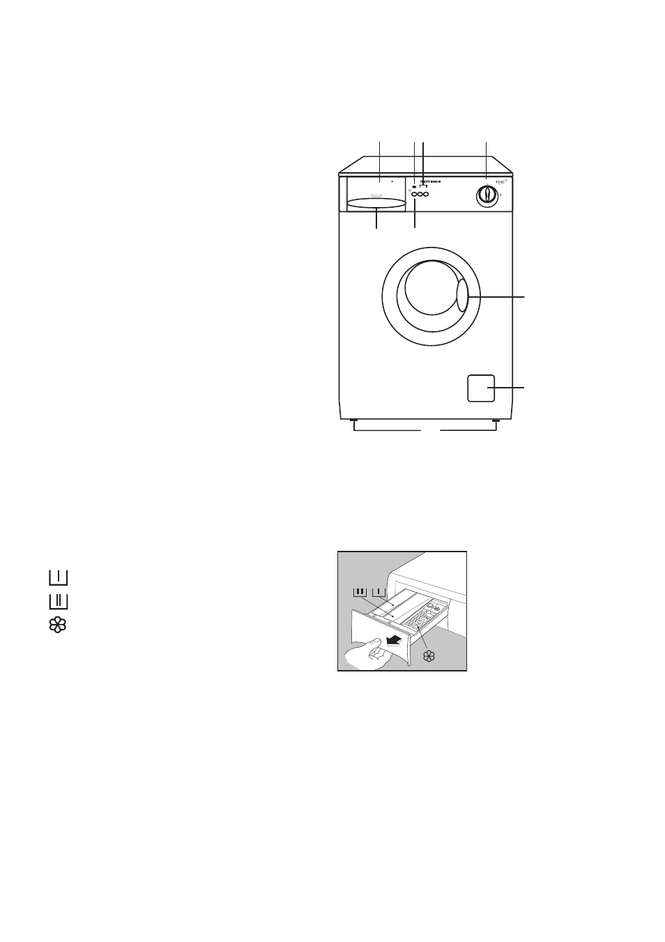 Description of the appliance, Detergent dispenser drawer | Tricity Bendix AW 1253 W User Manual | Page 5 / 28