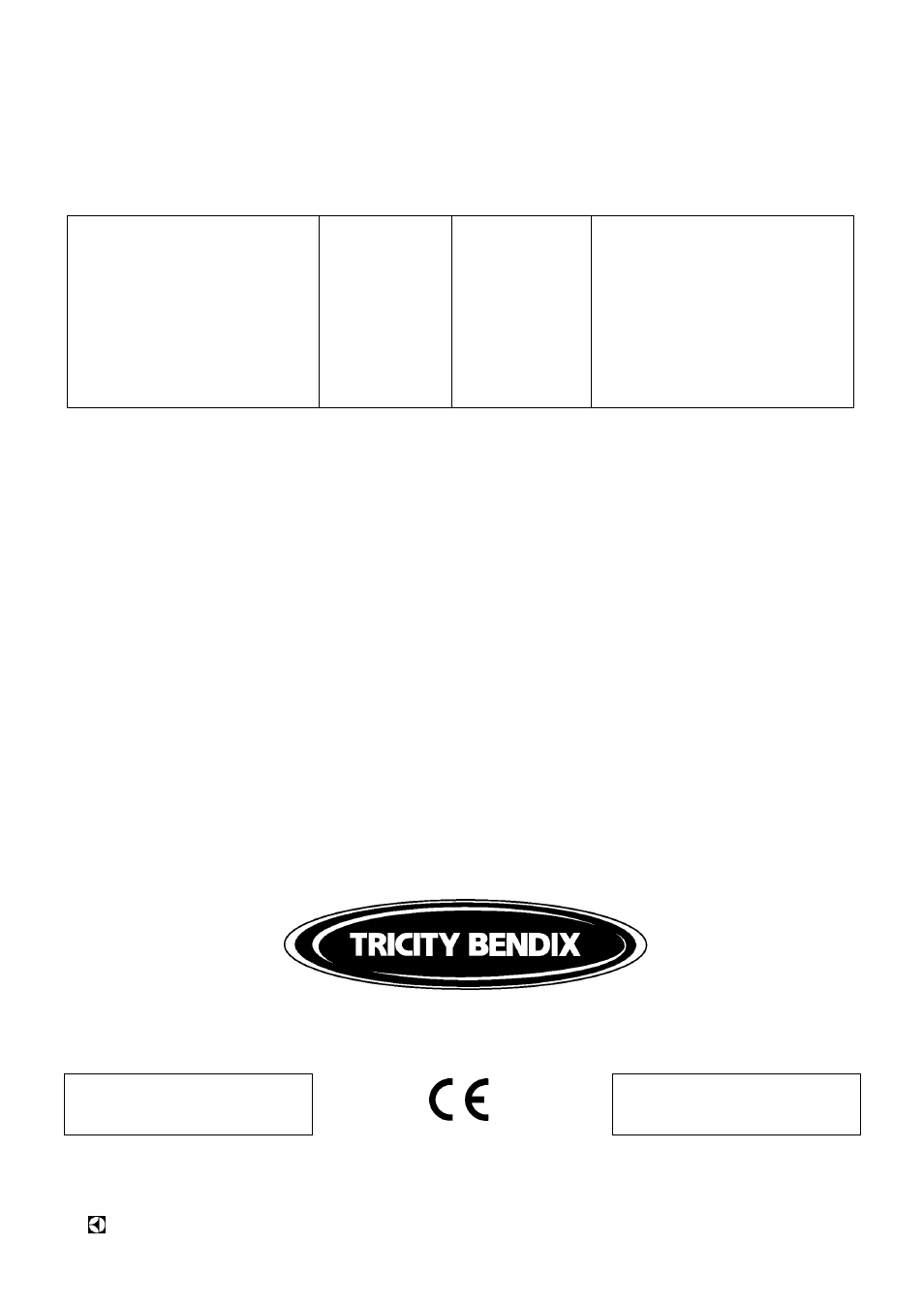 Rating plate reference | Tricity Bendix CSIE316 User Manual | Page 32 / 32