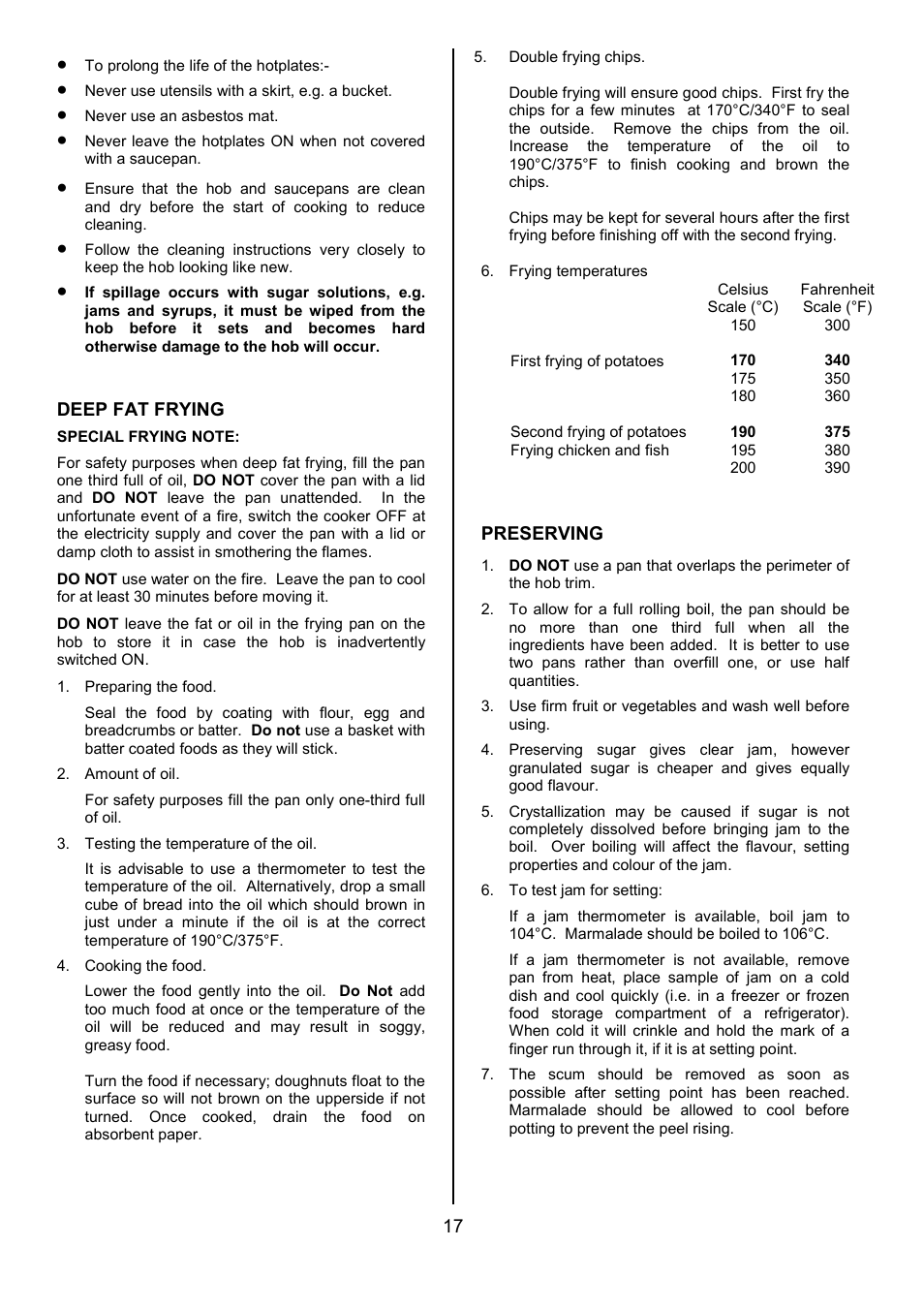 Tricity Bendix CSE452 User Manual | Page 17 / 36