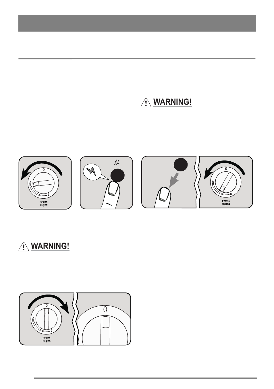 The hob, Warning | Tricity Bendix U30395 SG558/1 User Manual | Page 10 / 40