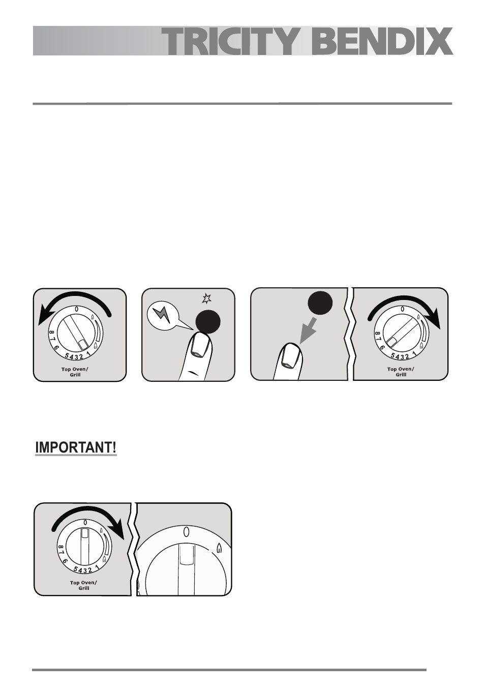 The top oven, Preheating, Using the top oven | Important | Tricity Bendix U30395 SG558/1 User Manual | Page 15 / 40