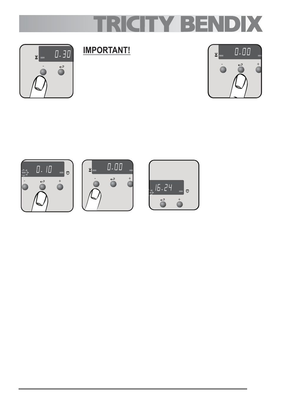 Important | Tricity Bendix U30395 SG558/1 User Manual | Page 9 / 40