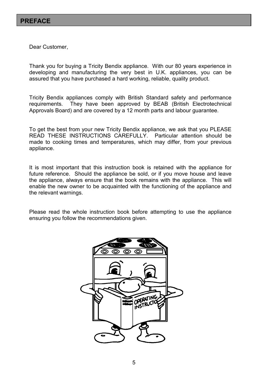 Tricity Bendix SE454 User Manual | Page 5 / 36