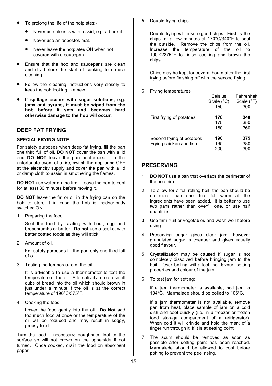 Tricity Bendix SIE514 User Manual | Page 15 / 32