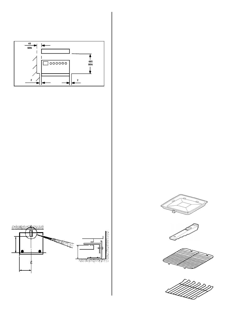 Fitting the stability bracket, About condensation and steam, Oven indicator neon | Grill and oven furniture | Tricity Bendix SIE 225 User Manual | Page 9 / 24