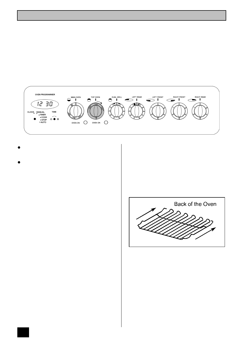 The top oven | Tricity Bendix SIE 530 User Manual | Page 18 / 36