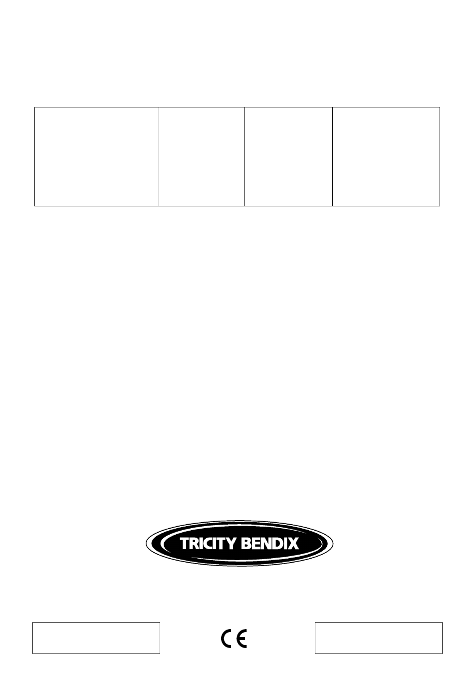 Rating plate reference | Tricity Bendix SIE 530 User Manual | Page 36 / 36