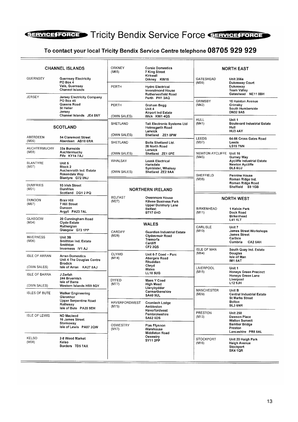 Tricity Bendix FD 792 User Manual | Page 13 / 20