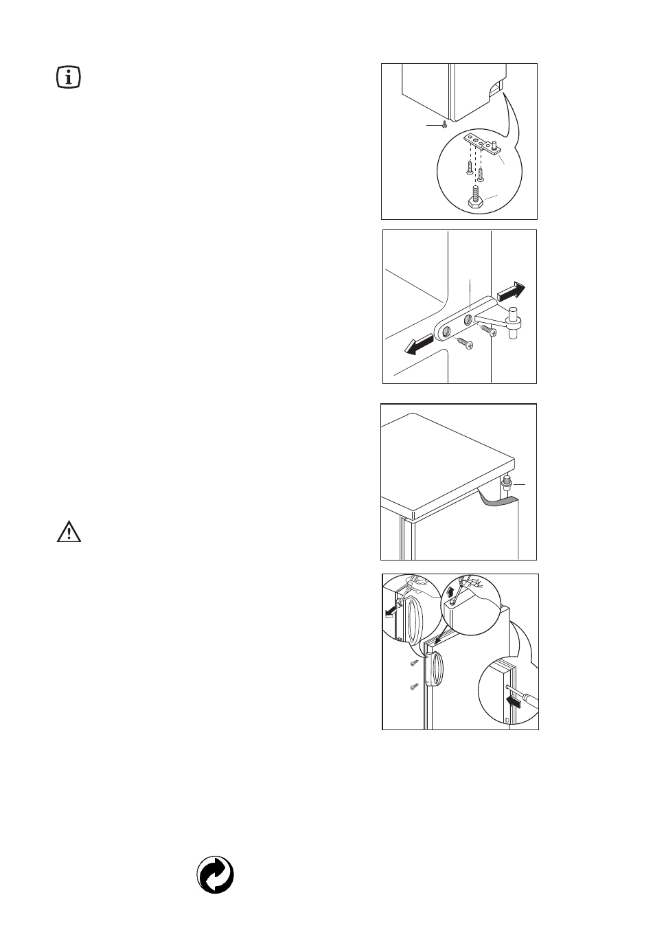 Door reversal | Tricity Bendix ECD 807-W User Manual | Page 19 / 20