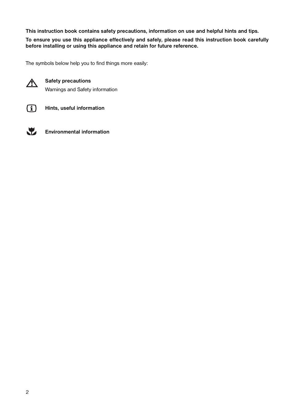Tricity Bendix TB 117 FF User Manual | Page 2 / 20