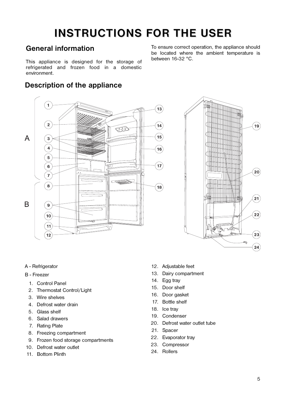 Tricity Bendix TB 117 FF User Manual | Page 5 / 20