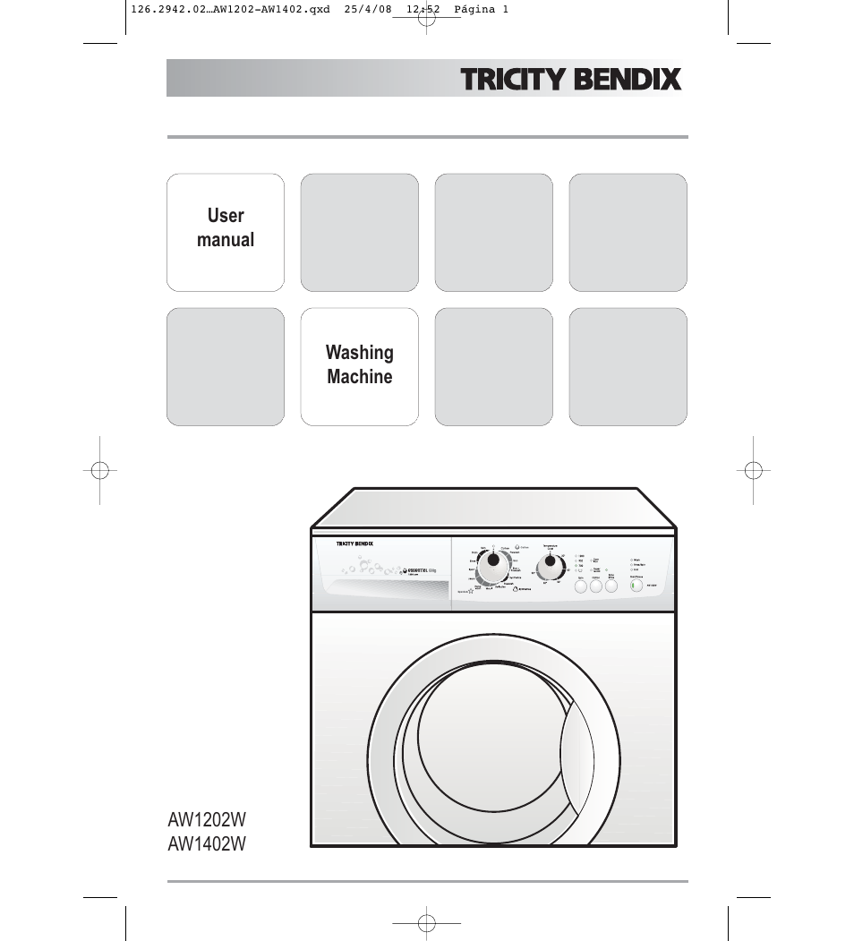 Tricity Bendix AW1402W User Manual | 32 pages