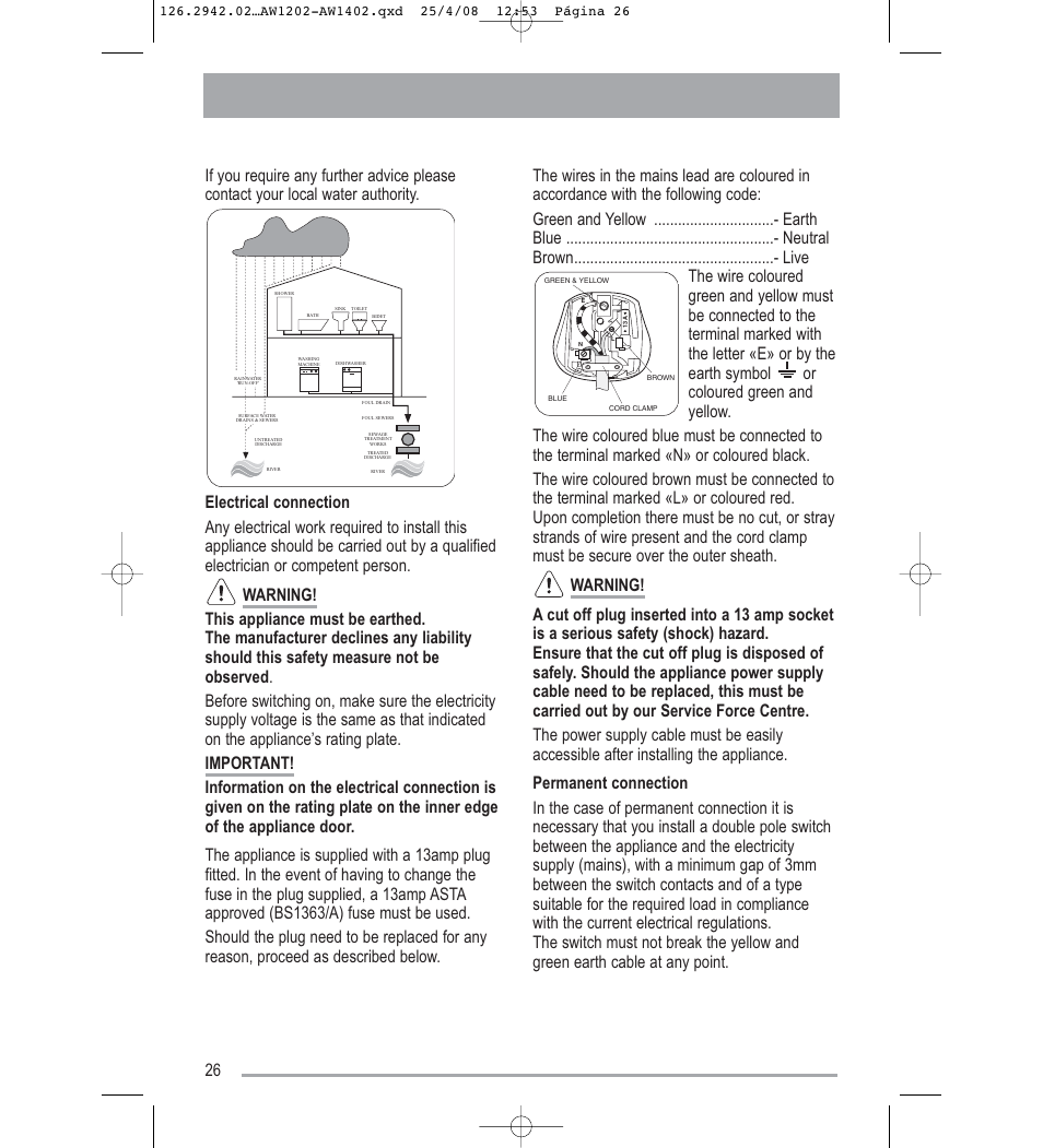 Tricity Bendix AW1402W User Manual | Page 26 / 32