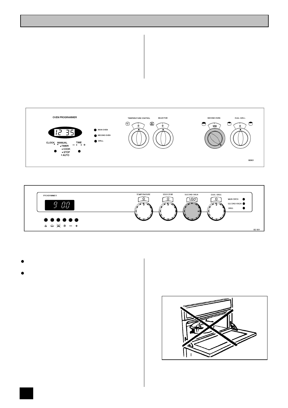 The second oven | Tricity Bendix BD 921/2 User Manual | Page 20 / 52