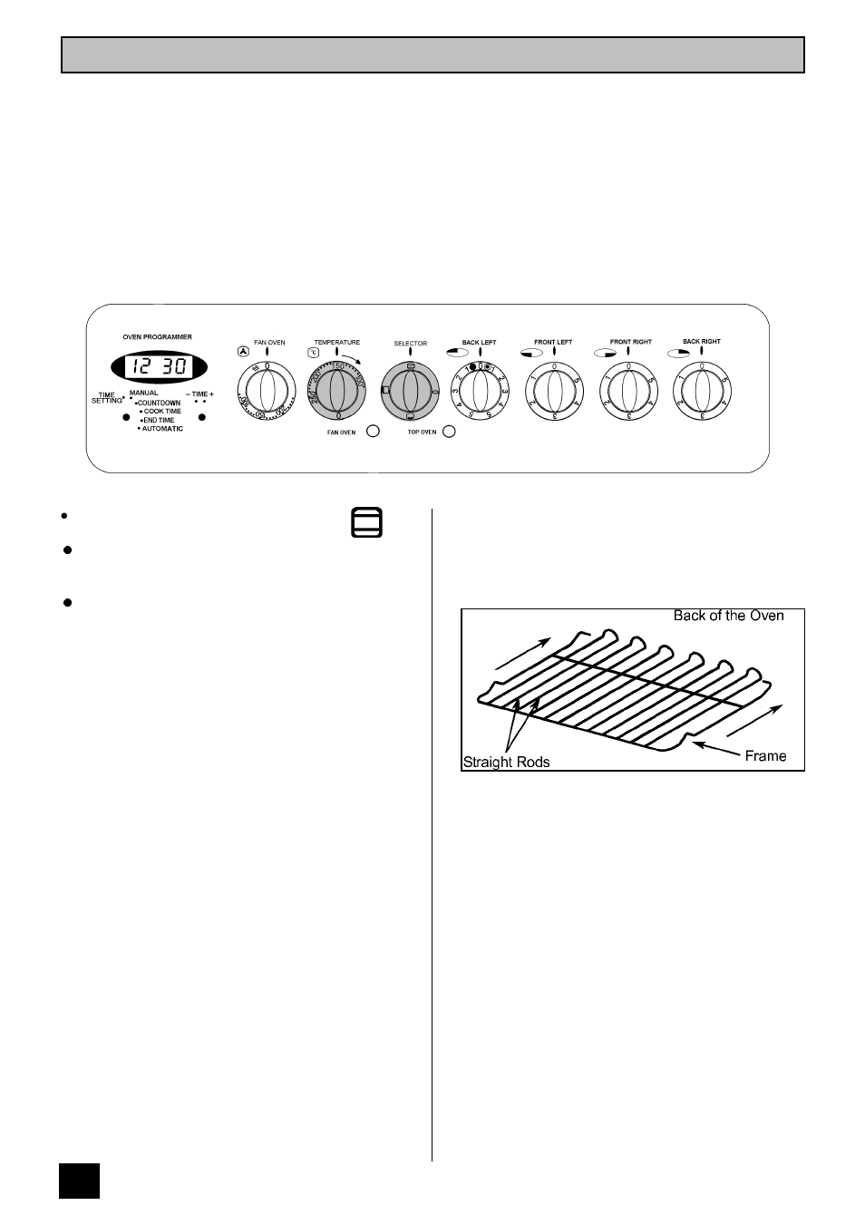 The top oven | Tricity Bendix RE60 SS User Manual | Page 18 / 36