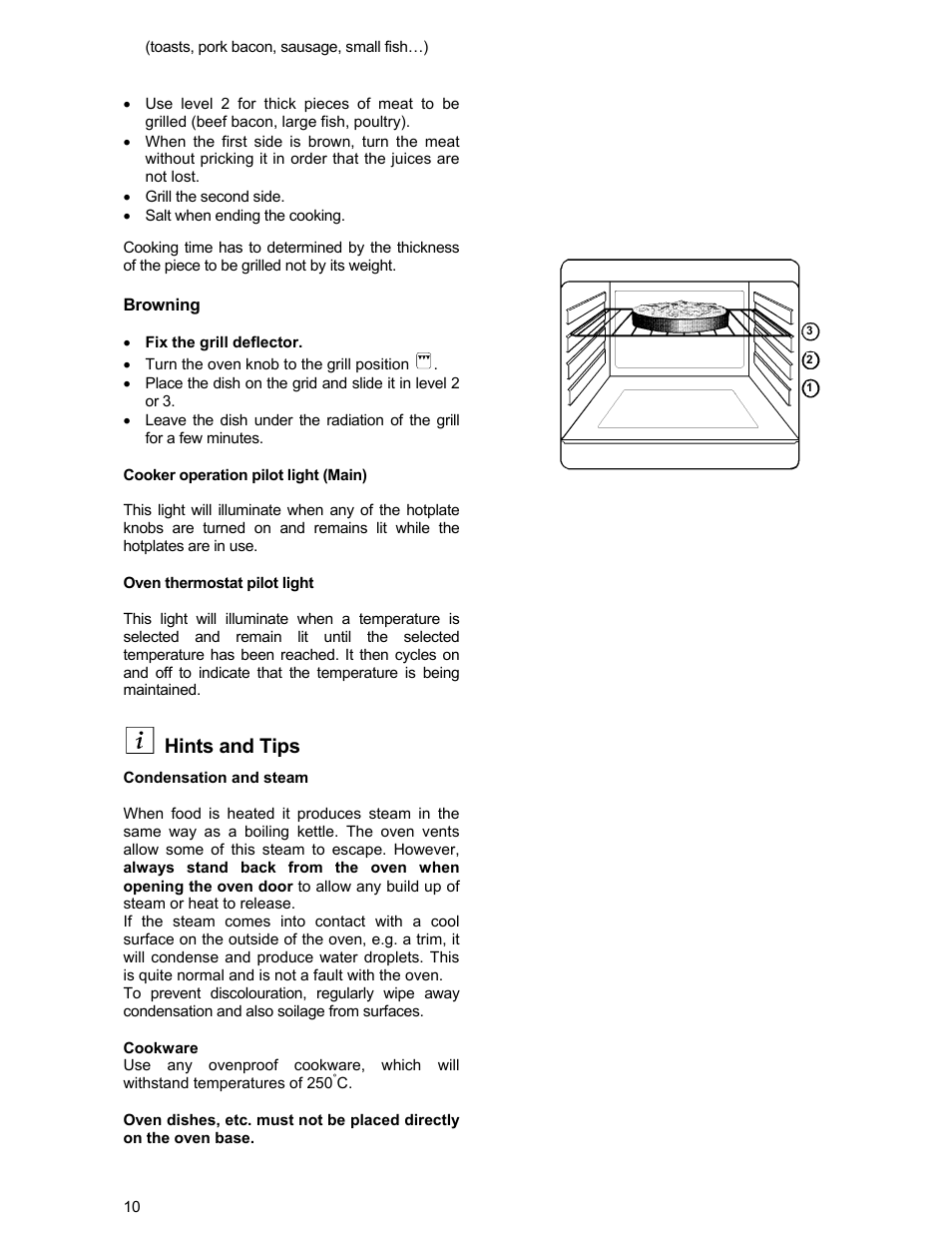 Hints and tips | Tricity Bendix ESC 5061 W GB User Manual | Page 10 / 20