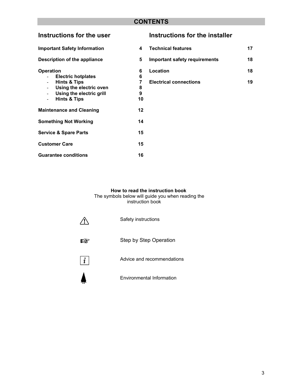 Tricity Bendix ESC 5061 W GB User Manual | Page 3 / 20