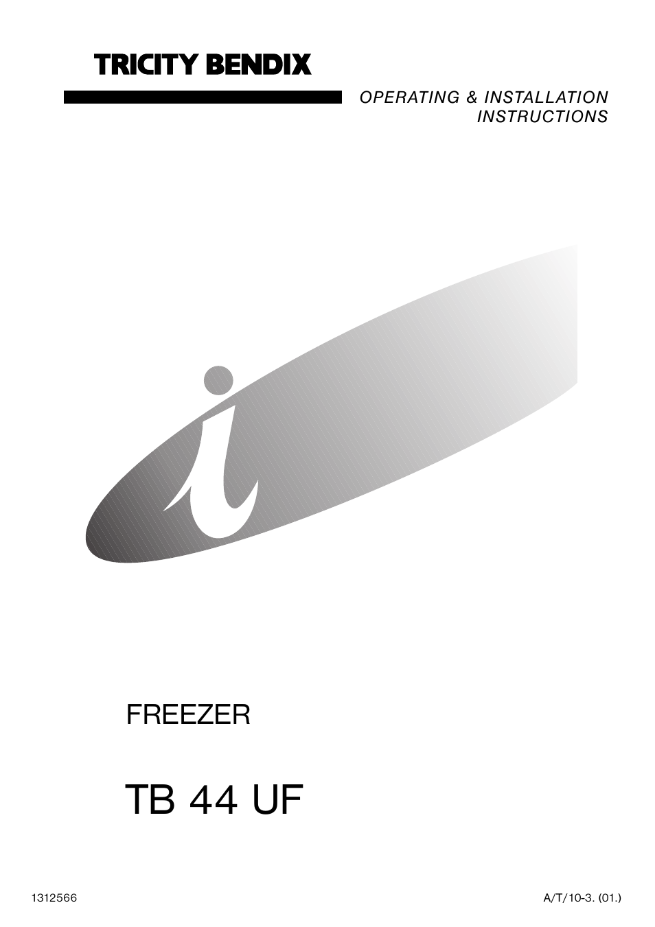 Tricity Bendix TB 44 UF User Manual | 20 pages
