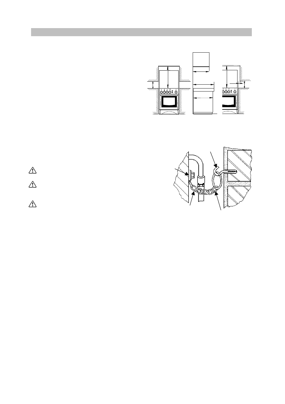 Installation, Location of appliance, Ventilation | Tricity Bendix SIG 233/1 User Manual | Page 21 / 28